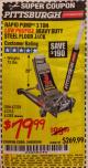 Harbor Freight Coupon RAPID PUMP 3 TON LOW PROFILE HEAVY DUTY STEEL FLOOR JACK Lot No. 64264/64266/64879/64881/61282/62326/61253 Expired: 2/5/17 - $79.99