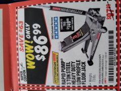 Harbor Freight Coupon RAPID PUMP 3 TON LOW PROFILE HEAVY DUTY STEEL FLOOR JACK Lot No. 64264/64266/64879/64881/61282/62326/61253 Expired: 11/30/18 - $86.99