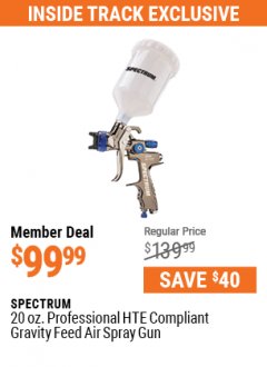 Harbor Freight ITC Coupon SPECTRUM 20 OZ. PROFESSIONAL GRAVITY FEED AIR SPRAY GUNS (HVLP/HTE) Lot No. 64823/64824 Expired: 7/29/21 - $99.99