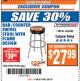 Harbor Freight ITC Coupon FLAME DESIGN BAR/COUNTER SWIVEL STOOL Lot No. 62202/91200 Expired: 3/6/18 - $27.99