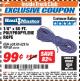 Harbor Freight ITC Coupon 1/4" X 600 FT. POLYPROPYLENE ROPE Lot No. 47836/62751 Expired: 11/30/17 - $0.99