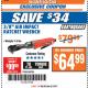 Harbor Freight ITC Coupon 3/8" AIR IMPACT WRENCH Lot No. 93296 Expired: 5/1/18 - $64.99