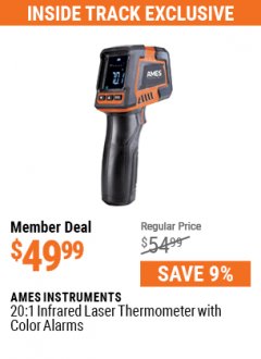 Harbor Freight Coupon 20:1 INFRARED LASER THERMOMETER Lot No. 64847 Expired: 7/1/21 - $49.99
