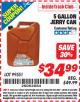 Harbor Freight ITC Coupon 5 GALLON JERRY CAN Lot No. 60402/99551 Expired: 4/30/15 - $34.99