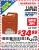 Harbor Freight ITC Coupon 5 GALLON JERRY CAN Lot No. 60402/99551 Expired: 6/30/15 - $34.99