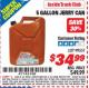Harbor Freight ITC Coupon 5 GALLON JERRY CAN Lot No. 60402/99551 Expired: 9/30/15 - $34.99