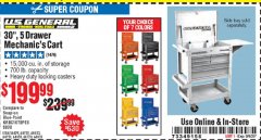 Harbor Freight Coupon 4 DRAWER TECH CART FOLDING SIDE TRAYS Lot No. 63470, 56439, 56440, 56437, 56442, 56441 Expired: 9/6/20 - $199.99