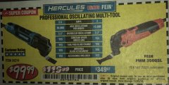 Harbor Freight Coupon 3.5 AMP PROFESSIONAL VARIABLE SPEED MULTI-TOOL KIT Lot No. 56214 Expired: 11/30/19 - $99.99
