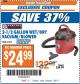 Harbor Freight ITC Coupon 2.5 GALLON WET/DRY VACUUM/BLOWER Lot No. 90981/61162 Expired: 9/5/17 - $24.99