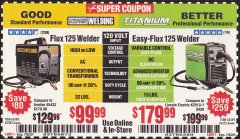 Harbor Freight Coupon CHICAGO ELECTRIC FLUX 125 WELDER Lot No. 63583, 63582 Expired: 7/5/20 - $99.99