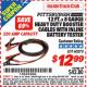 Harbor Freight ITC Coupon 12 FT. 8 GAUGE HEAVY DUTY BOOSTER CABLES WITH INLINE BATTERY TESTER Lot No. 60278/68701 Expired: 4/30/16 - $12.99