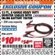 Harbor Freight ITC Coupon 12 FT. 8 GAUGE HEAVY DUTY BOOSTER CABLES WITH INLINE BATTERY TESTER Lot No. 60278/68701 Expired: 4/30/18 - $10.99