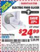 Harbor Freight ITC Coupon ELECTRIC FOOD SLICER Lot No. 69460 Expired: 9/30/15 - $24.99