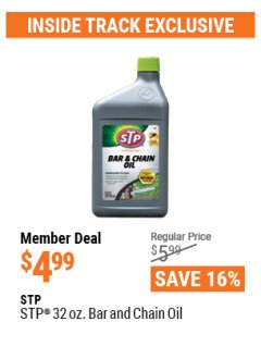 Harbor Freight ITC Coupon STP BAR AND CHAIN OIL Lot No. 56836 Expired: 4/29/21 - $4.99