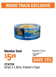 Harbor Freight ITC Coupon STIKTEK 60YD. X 1.88IN. PAINTER'S TAPE Lot No. 63243 Expired: 4/29/21 - $5.49