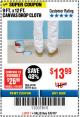Harbor Freight Coupon 9 FT. x 12 FT. CANVAS DROP CLOTH Lot No. 69308/38109 Expired: 5/6/18 - $13.99