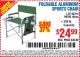 Harbor Freight Coupon FOLDABLE ALUMINUM SPORTS CHAIR Lot No. 66383/62314/63066 Expired: 8/25/15 - $24.99