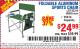 Harbor Freight Coupon FOLDABLE ALUMINUM SPORTS CHAIR Lot No. 66383/62314/63066 Expired: 10/6/15 - $24.99