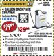 Harbor Freight Coupon 4 GALLON BACKPACK SPRAYER Lot No. 93302/61368/63036/63092 Expired: 12/1/17 - $19.99