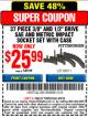 Harbor Freight Coupon 37 PIECE 3/8" AND 1/2" DRIVE COMBINATION IMPACT SOCKET SET Lot No. 68011 Expired: 4/3/16 - $25.99