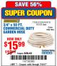 Harbor Freight Coupon 3/4" X 50 FT. COMMERCIAL DUTY GARDEN HOSE Lot No. 61769/63478/63335 Expired: 7/10/17 - $15.99