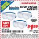Harbor Freight ITC Coupon SAFETY GOGGLES PACK OF 3 Lot No. 94027 Expired: 3/31/15 - $1.99