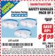 Harbor Freight ITC Coupon SAFETY GOGGLES PACK OF 3 Lot No. 94027 Expired: 8/31/15 - $1.99