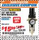 Harbor Freight ITC Coupon 3/8" AIR FILTER WITH REGULATOR Lot No. 68232 Expired: 8/31/17 - $15.99