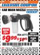 Harbor Freight ITC Coupon CAR WASH NOZZLE Lot No. 60773 Expired: 4/30/18 - $9.99