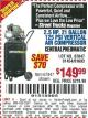 Harbor Freight Coupon 2.5 HP, 21 GALLON 125 PSI VERTICAL AIR COMPRESSOR Lot No. 67847/61454/61693/69091/62803/63635 Expired: 4/5/15 - $149.99
