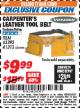 Harbor Freight ITC Coupon CARPENTER'S TOOL BELT Lot No. 41313/63392 Expired: 11/30/17 - $9.99