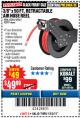 Harbor Freight Coupon RETRACTABLE AIR HOSE REEL WITH 3/8" x 50 FT. HOSE Lot No. 93897/69265/62344 Expired: 12/3/17 - $49.99