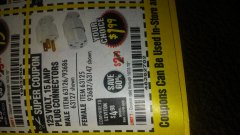 Harbor Freight Coupon 125 VOLT, 15 AMP MALE OR FEMALE CONNECTOR Lot No. 93686/63147/93687/63125/63126/63127 Expired: 10/31/18 - $1.99
