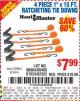 Harbor Freight Coupon 4 PIECE 1" X 15 FT. RATCHETING TIE DOWNS Lot No. 90984/60405/61524/62322/63056/63057/63150 Expired: 7/22/15 - $7.99