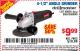 Harbor Freight Coupon DRILLMASTER 4-1/2" ANGLE GRINDER Lot No. 69645/60625 Expired: 1/1/16 - $9.99