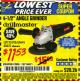 Harbor Freight Coupon DRILLMASTER 4-1/2" ANGLE GRINDER Lot No. 69645/60625 Expired: 7/4/16 - $11.53