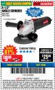 Harbor Freight Coupon DRILLMASTER 4-1/2" ANGLE GRINDER Lot No. 69645/60625 Expired: 11/22/17 - $9.99