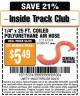 Harbor Freight ITC Coupon 1/4" x 25 FT. COILED POLYURETHANE AIR HOSE Lot No. 47/61974/61980 Expired: 3/24/15 - $5.49