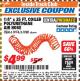 Harbor Freight ITC Coupon 1/4" x 25 FT. COILED POLYURETHANE AIR HOSE Lot No. 47/61974/61980 Expired: 12/31/17 - $4.99