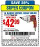 Harbor Freight Coupon 14 GAUGE SWIVEL HEAD SHEAR Lot No. 62213/68199 Expired: 4/5/15 - $42.99