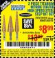 Harbor Freight Coupon 3 PIECE TITANIUM NITRIDE COATED HIGH SPEED STEEL STEP DRILLS Lot No. 91616/69087/60379 Expired: 5/1/17 - $8.99