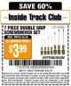 Harbor Freight ITC Coupon 7 PIECE DOUBLE GRIP SCREWDRIVER SET Lot No. 61655 Expired: 3/31/15 - $3.99