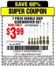 Harbor Freight Coupon 7 PIECE DOUBLE GRIP SCREWDRIVER SET Lot No. 61655 Expired: 7/12/15 - $3.99