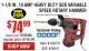 Harbor Freight Coupon 1-1/8 IN. 10 AMP HEAVY DUTY SDS VARIABLE SPEED ROTARY HAMMER Lot No. 61882/69274 Expired: 6/30/15 - $74.99