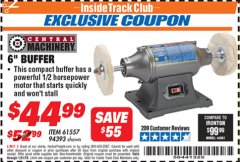 Harbor Freight ITC Coupon 6" BUFFER Lot No. 94393/61557 Expired: 1/31/19 - $44.99