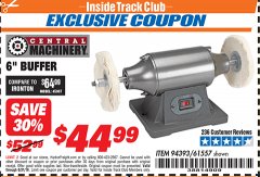 Harbor Freight ITC Coupon 6" BUFFER Lot No. 94393/61557 Expired: 8/31/19 - $44.99