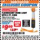 Harbor Freight ITC Coupon FLUORESCENT WORK LIGHT Lot No. 61668/62536/92079 Expired: 4/30/18 - $9.99