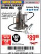 Harbor Freight Coupon 20 TON AIR/HYDRAULIC BOTTLE JACK Lot No. 59426 Expired: 4/23/18 - $89.99