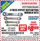 Harbor Freight ITC Coupon 4 PIECE OFFSET RATCHETING WRENCH SETS Lot No. 68834/68833 Expired: 4/30/15 - $8.99