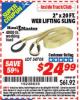 Harbor Freight ITC Coupon 2" x 20 FT. WEB LIFTING SLING Lot No. 34708 Expired: 4/30/16 - $24.99